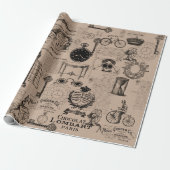 Kraft Paper Style  Cadeaupapier (Uitgerold)