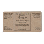 Kraft Paper Style Cosmetics Bottle Label (Voorkant)