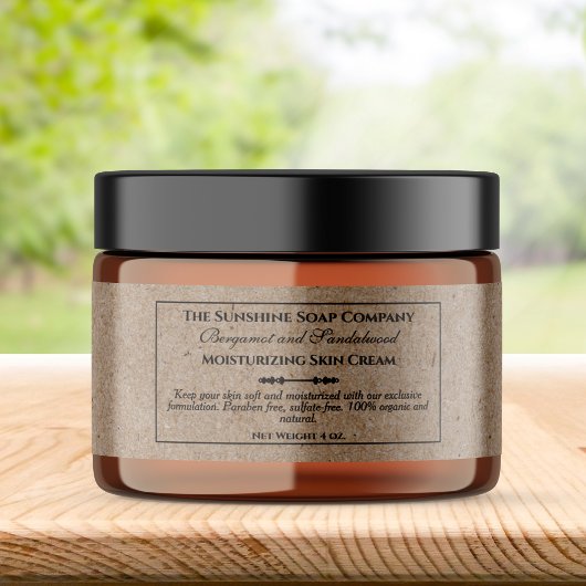  Kraft Paper Style Cosmetics Jar Label