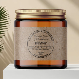 Kraft Paper Style Cosmetics Jar Label Waterfles Etiket