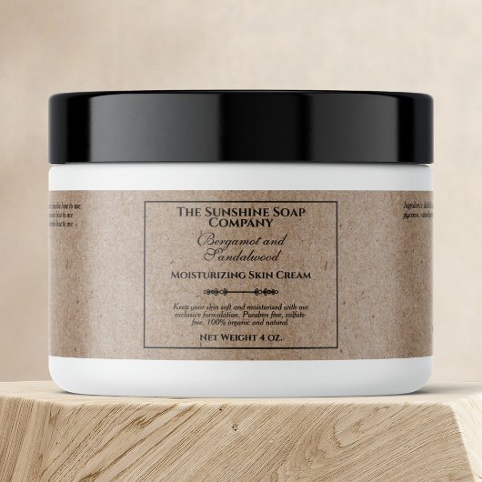 Kraft Paper Style Cosmetics Jar Label Waterfles Etiket