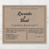 Kraft Paper Style Waterbestendig Bath Saled Label Sparkling Wijnetiket (Enkel label)