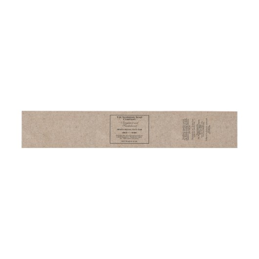  Kraft Paper Style zeepbuikband Uitnodigingen Wikkel (Vlak)