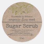 Kraft paper Sugar Scrub Label (Voorkant)