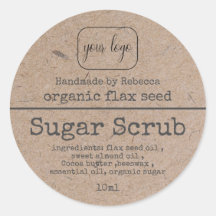 Kraft Paper Sugar Scrub Voeg je Logo toe