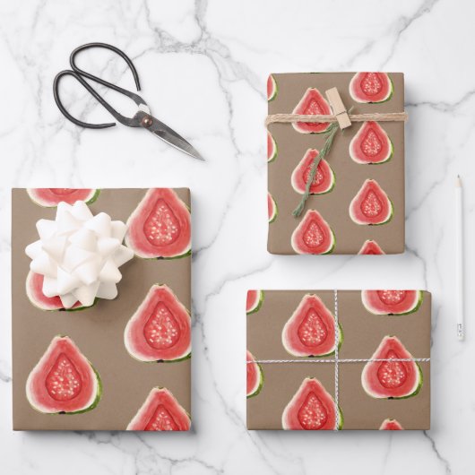 Kraft Paper Summer Red Guava Fruit (Voorkant)