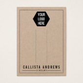 Kraft Paper Voeg uw Logo-haarklembeeldscherm toe K Visitekaartje (Voorkant)