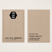 Kraft Paper Voeg uw Logo-haarklembeeldscherm toe K Visitekaartje (Voorkant /achterkant)