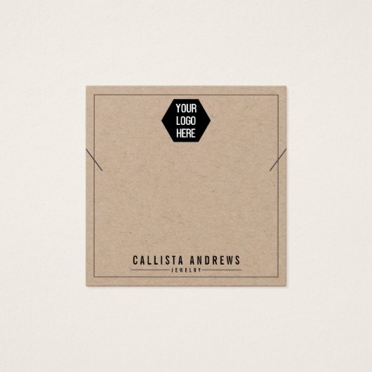 Kraft Paper Voeg uw Logo Kaart toe (Voorkant)