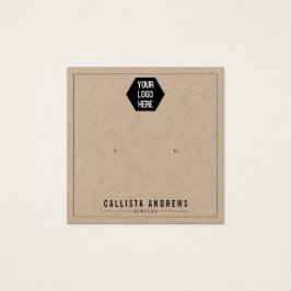 Kraft Paper Voeg uw Logo-Kaart toe Vierkante Visitekaartjes