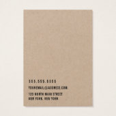 Kraft Paper Voeg uw Logo-Kaart toe Visitekaartje (Achterkant)