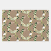 Kraft Paper Waterverf Blush Pink Greenery Wreaten (Voorkant 2)