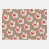 Kraft Paper Waterverf Tropische Hibiscus Monstera (Voorkant)