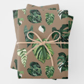 Kraft Paper Waterverf Tropische Palm Leaf Greenery (In situ)