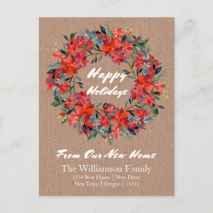 Kraft Paper Waterverf van ons nieuwe huis Briefkaart