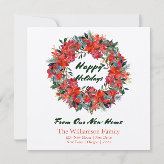 Kraft Paper Waterverf van ons nieuwe huis Kaart (Voorkant)