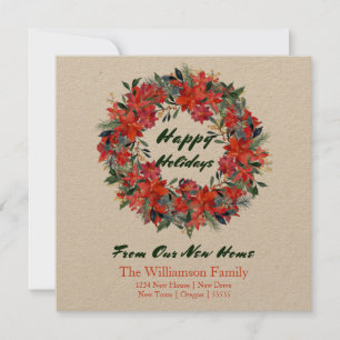 Kraft Paper Waterverf van ons nieuwe huis Kaart