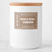 Kraft Paper Wax Melt Minimalistisch Modern 3x2" La Voedselcontainer Etiket (Voorkant)