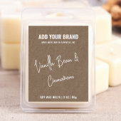 Kraft Paper Wax Melt Minimalistisch Modern 3x2" La Voedselcontainer Etiket