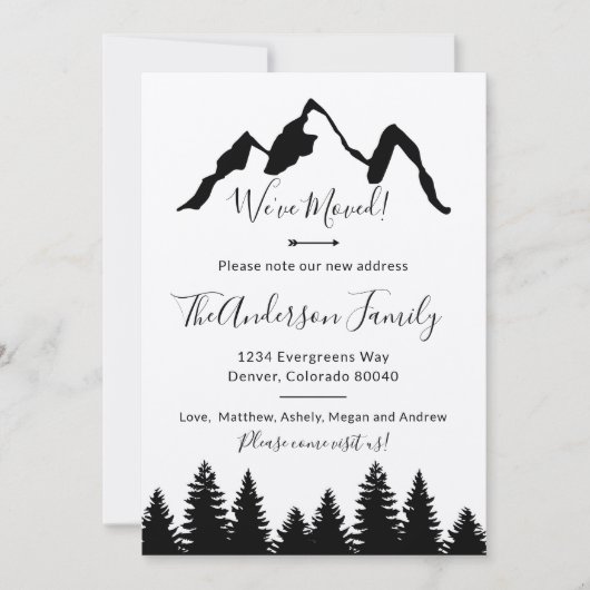 Kraft Paper We hebben de Mountains Invitation Card Kaart (Voorkant)