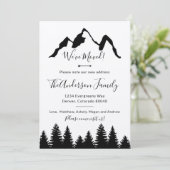 Kraft Paper We hebben de Mountains Invitation Card Kaart (Staand voorkant)