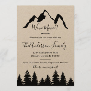 Kraft Paper We hebben de Mountains Invitation Card Kaart