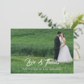 Kraft Paper Weddenschap Hartelijk dank Bedankkaart (Staand voorkant)