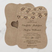 Kraft Paper Wedding Kaart (Voorkant / Achterkant)