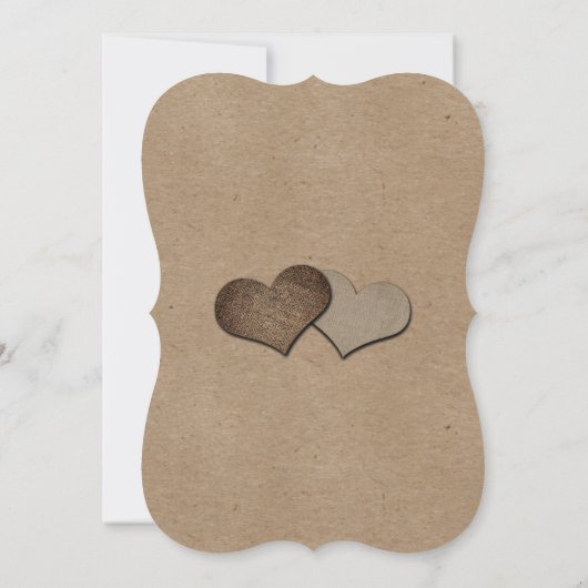Kraft Paper Wedding Kaart (Achterkant)