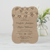 Kraft Paper Wedding Kaart (Staand voorkant)