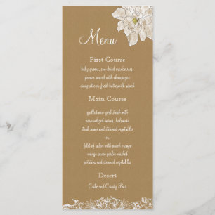 Kraft Paper Wedding : Menu-kaarten Menu