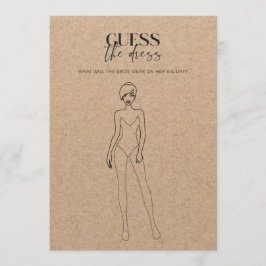 Kraft Paper Wedding Shower raadt het dress-spel