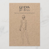 Kraft Paper Wedding Shower raadt het dress-spel (Voorkant)