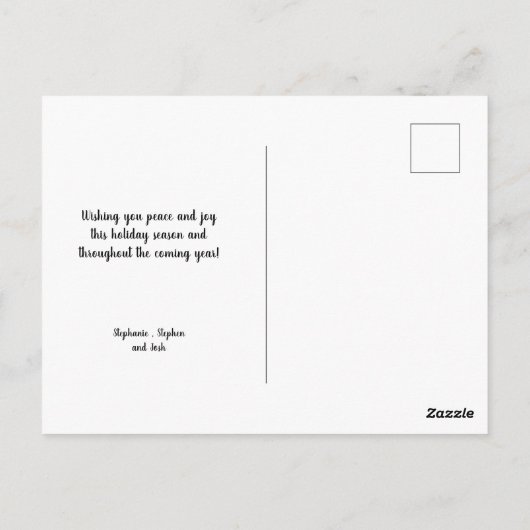 Kraft Paper Winter Greenery New Home Happy Holiday Briefkaart (Achterkant)