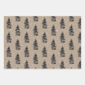 Kraft Paper Winter Woodland SpruceTrees Snewing (Voorkant 3)