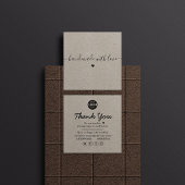 Kraft papier aangepaste Logo dank u aards Vierkante Visitekaartje