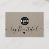 Kraft papier aangepaste Logo dank u aards Visitekaartje (Achterkant)