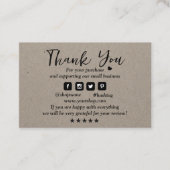 Kraft papier aangepaste Logo dank u aards Visitekaartje (Voorkant)