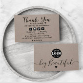 Kraft papier aangepaste Logo dank u aards Visitekaartje