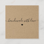 Kraft papier aangepaste Logo dank u voor uw bedrij Vierkante Visitekaartje (Achterkant)