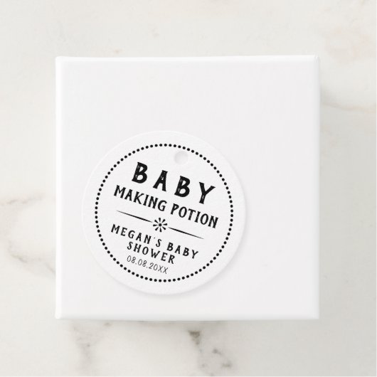 Kraft papier Baby Making Potion Bedankjes Labels (In situ)