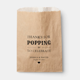Kraft Papier Bedankt voor Popping door Popcorn Bag Bedankzakje