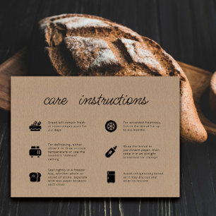 Kraft Papier Brood Verzorging Minim Dank u Kaart Visitekaartje