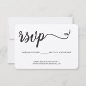 Kraft Papier bruiloft RSVP We hebben gereserveerde (Voorkant)