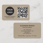 Kraft papier Custom logo modern Stijlvol Visitekaartje (Voorkant / Achterkant)