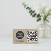 Kraft papier Custom logo modern Stijlvol Visitekaartje (Staand voorkant)