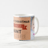 Kraft papier foto beste tante kerst Mok (Voorkant rechts)