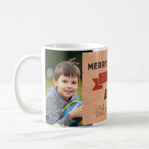 Kraft papier foto beste tante kerst Mok