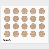 Kraft papier harten bruiloft gunst pot ronde Stick Sticker (Vel)