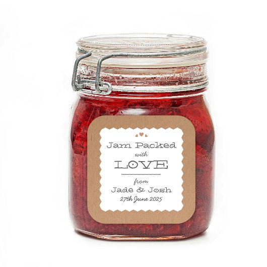 Kraft papier harten voedsel gunstiger label vierka